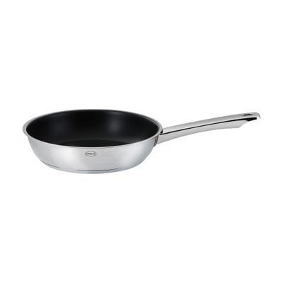 Bratpfanne RÖSLE "MOMENTS ProPlex", silber (silberfarben), B:25,5cm H:8,5cm L:43cm Ø:24cm, Pfannen, Bratpfanne