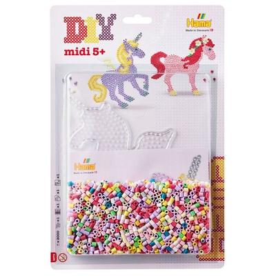 Hama 4070 - DIY Bügelperlen Midi 5+, Motiv Pegasus/Einhorn, 2000 Stück