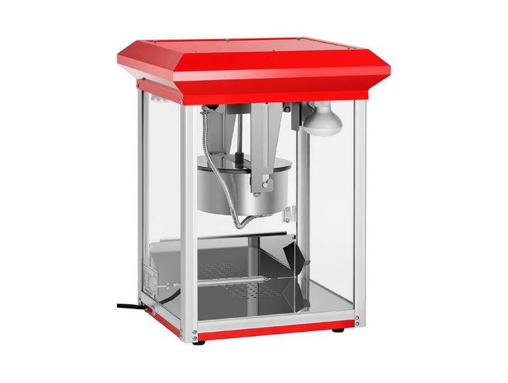 Royal Catering Popcornmaschine Popcornmaker 1300 W 5 kg/h rot Popcornautomat Teflonbeschichtung