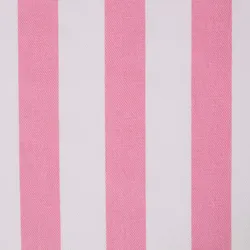 BAUMWOLLSTOFF Meterware rosa-weiß gestreift, 150 cm