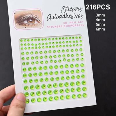 Uplift Picks GlamShine Rhinestone Face Stickers Self Adhesive Face Gem Stickers Festival Makeup Jewels 19
