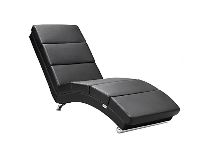 Relax Lounger Londen Zwart Kunstleer