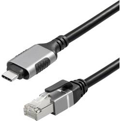 Maxtrack USB-C® / RJ45 Netzwerk Adapterkabel CAT 6 [1x USB-C® Stecker - 1x RJ45-Stecker] 1.00 m Schwarz C541-1L