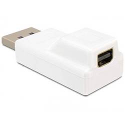 Delock 65240 DisplayPort / Mini-DisplayPort Adapter [1x DisplayPort Stecker - 1x Mini-DisplayPort Buchse] Weiß 0 mm