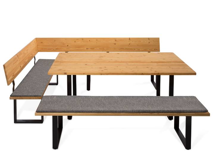CURBY Essgruppe, rustikale Altholzoptik, Material Massivholz