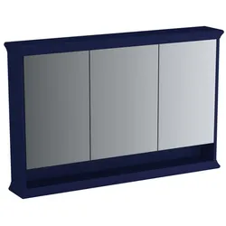 VitrA Valarte LED-Spiegelschrank 65795 118x17x76cm, 3 Spiegeltüren, Korpus stahlblau, lackiert