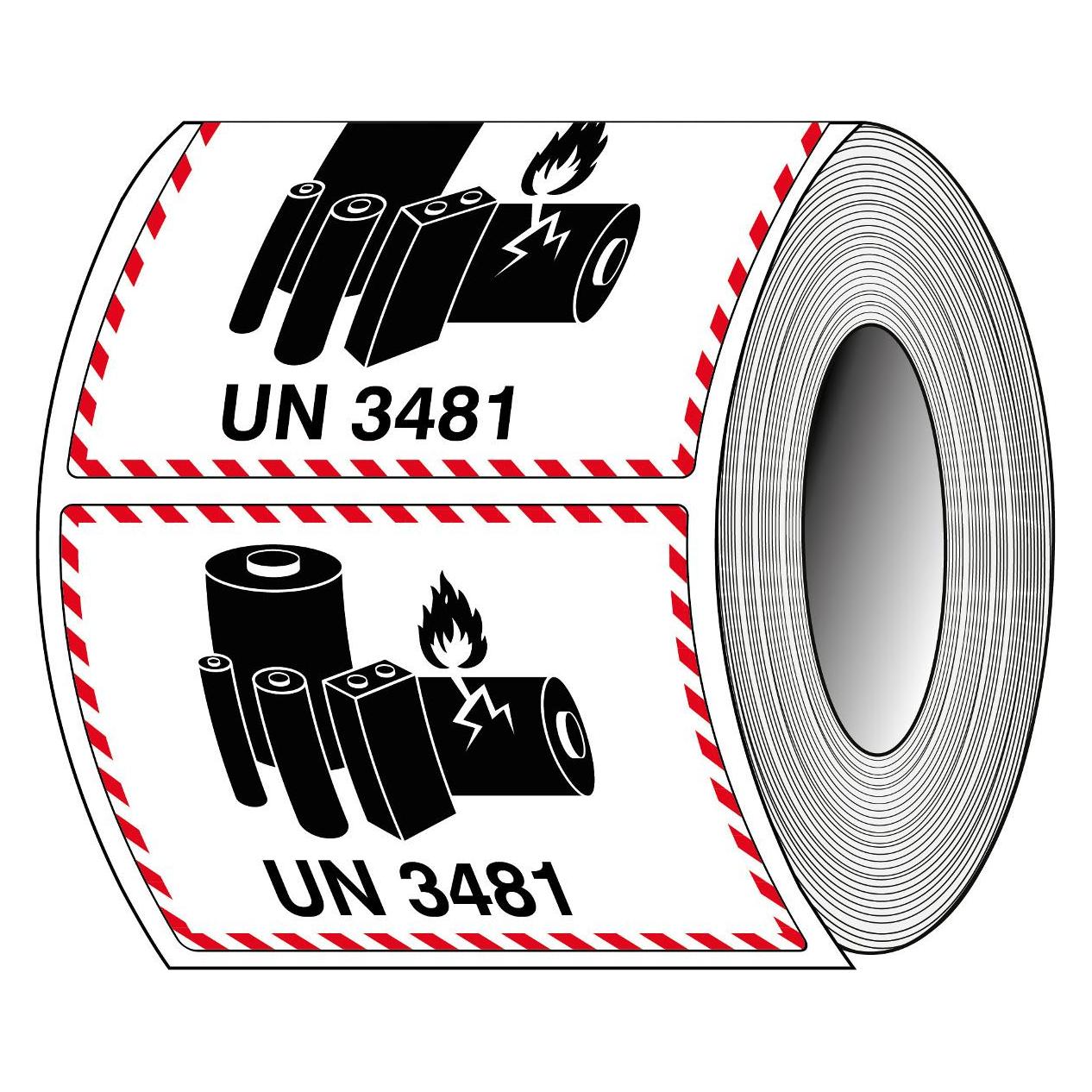 Brady ADR-LBM-UN3481, B-7610, Verpackungsetiketten - Lithiumbatterie-Markierung, Papier, matt, Sch (237814)