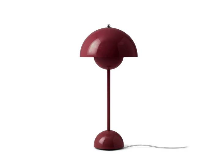 &Tradition - FlowerPot Tischleuchte VP3, dunkle pflaume
