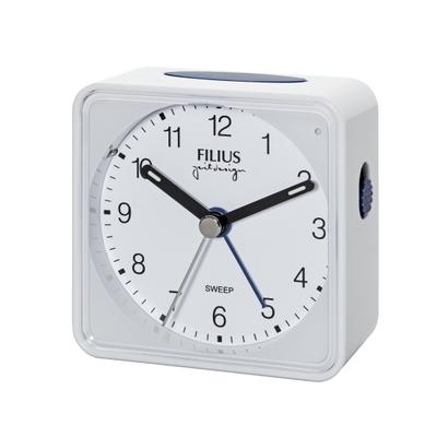 Quarzwecker FILIUS ZEITDESIGN, weiß, Wecker, Wecker,Schlafzimmer,Beleuchtung,schleichende Sekunde,Weckwiederholung