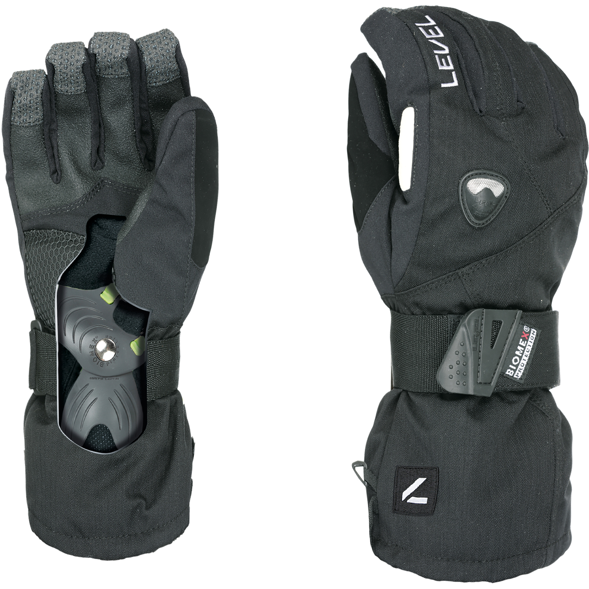 Level Fly Fingerhandschuhe schwarz Größe 9 Splitboard Wasserdicht Wasserabweisend