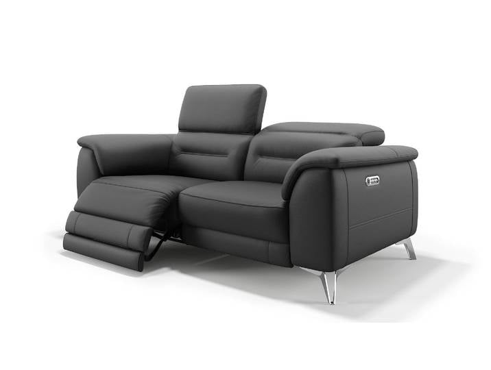Designer 2-Sitzer GANDINO Leder Sofa Couch Relax Funktion