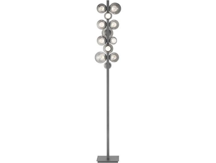 Stehlampe Pure Popup Aluminium/Acryl platin 12x 2.4W LED - LED- LED Energiesparlampe