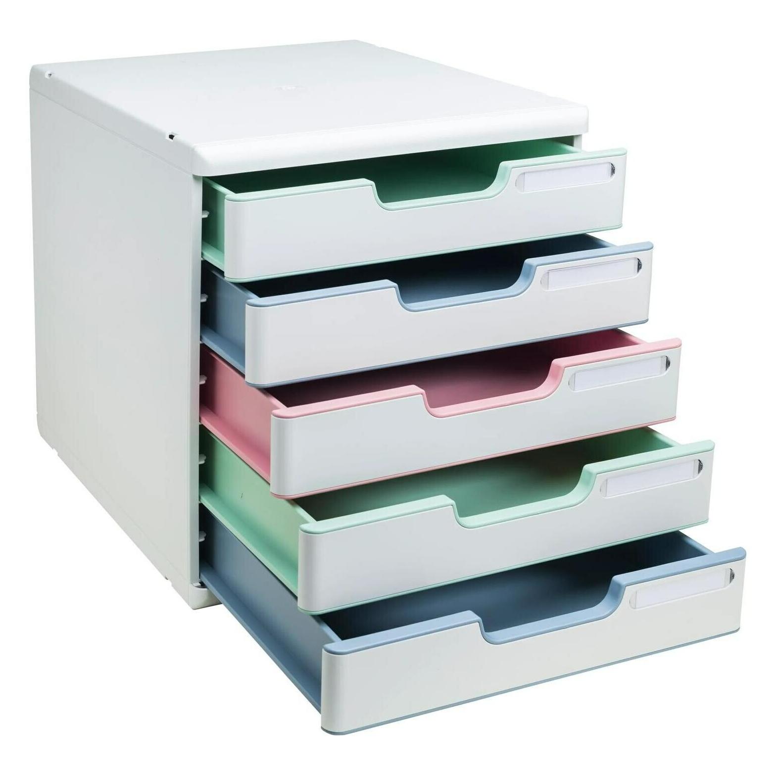 Exacompta Schubladenbox Modulo, 5 Schubladen, AutentiK (A4+) (301303D)