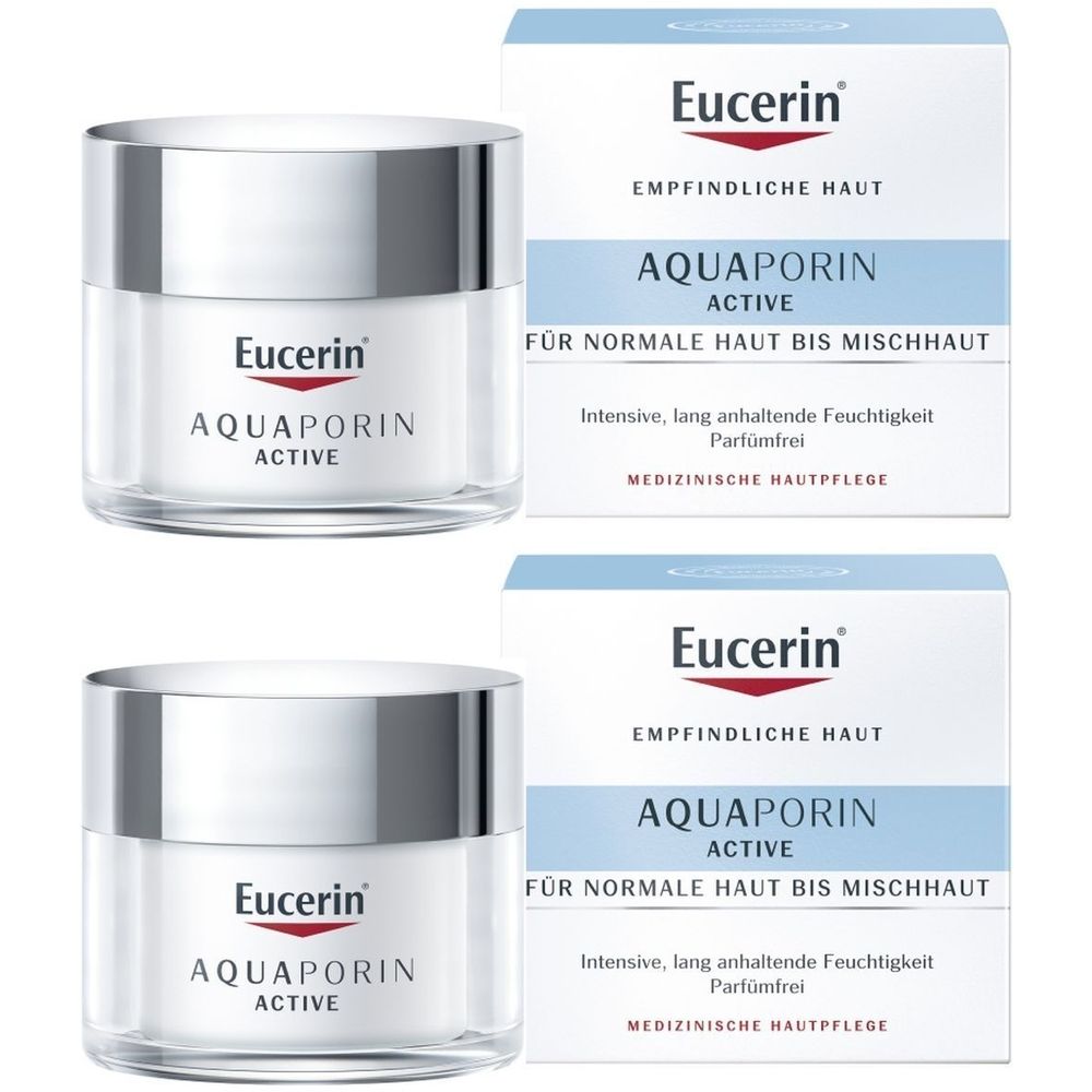 Eucerin AQUAporin Active Creme norm.bis Mischhaut 2x 2x50 ml