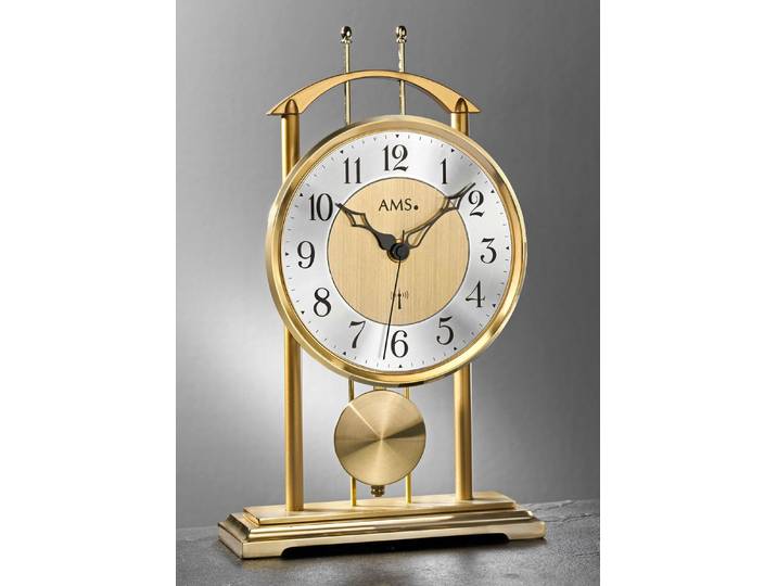 Tischuhr mit Funkwerk, Gold