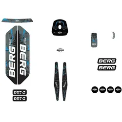 BERG Aufkleber-Set für Rally DRT Black 2.0 Pedal-Gokart mit 3-Gang-Schaltung