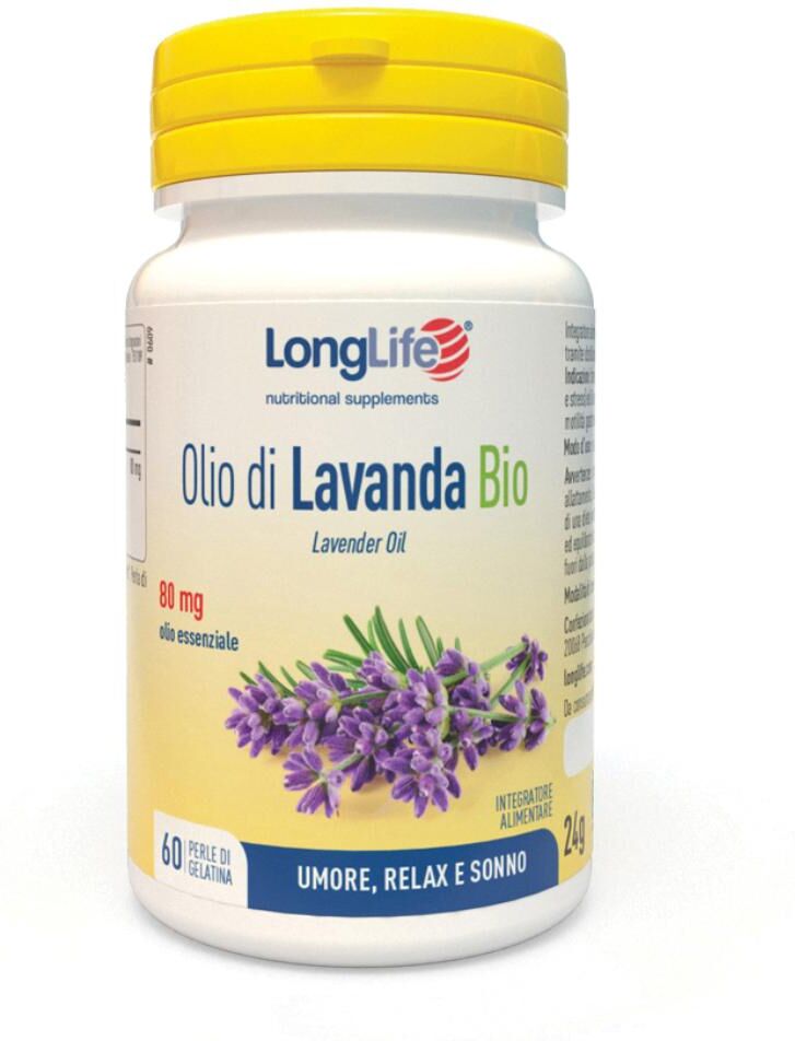 PHOENIX Srl - LONGLIFE LongLife, Olio di Lavanda Bio, 60 Perle