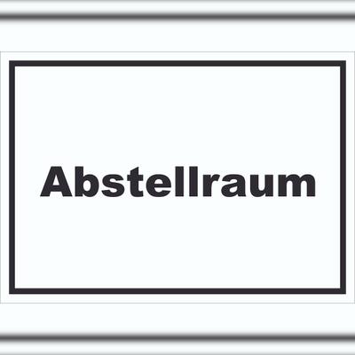 HB-Druck Abstellraum Schild mit Text Lager waagerecht A1 Rückseite selbstklebend