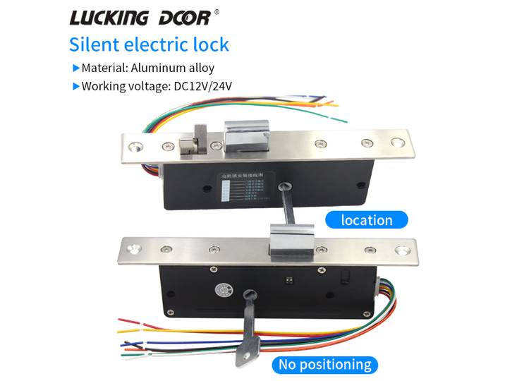 Serrure à moteur électrique muette sécurisée contre les pannes, serrure à 2,2 électronique avec clé, contrôle intelligent, contact de porte, détection magnétique, 2,2 à pêne dormant