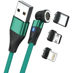 RealPower MagneticCharge3 USB Kabel 2 m USB A Grün