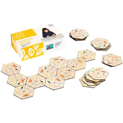 Hexagon-Domino – Erkenne und kombiniere Muster