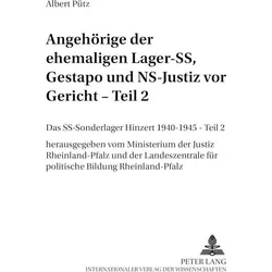Das SS-Sonderlager/KZ Hinzert 1940-1945. Teil 2, Fachbücher von Rhineland-Palatinate (Germany). Ministerium der Justiz, Albert Pütz, Ministerium der Justiz