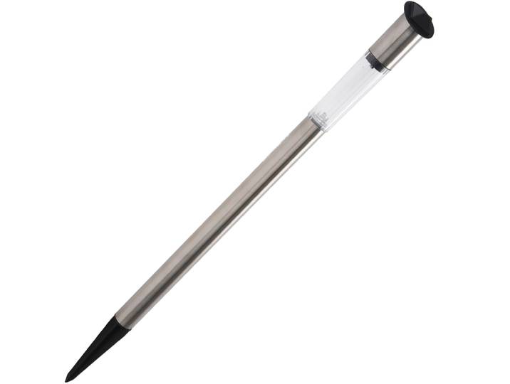 Elegante Solar Gartenlampe aus Edelstahl, mit Erdspiess, 70 x 3 cm