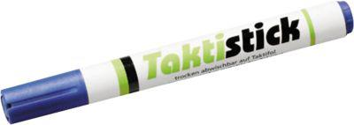 Textmarker Taktistick, für Taktifol-Taktikfolien/Taktiboards, Keilspitze, Schreibfarbe Blau, 1 Stück