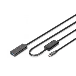 Digitus Aktives USB 3.2 Gen1 5G Verlängerungskabel, USB-C - USB-A, 10m
