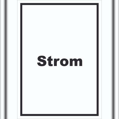 HB-Druck Strom Schild mit Text Anschluss hochkant A6 (105x148mm)