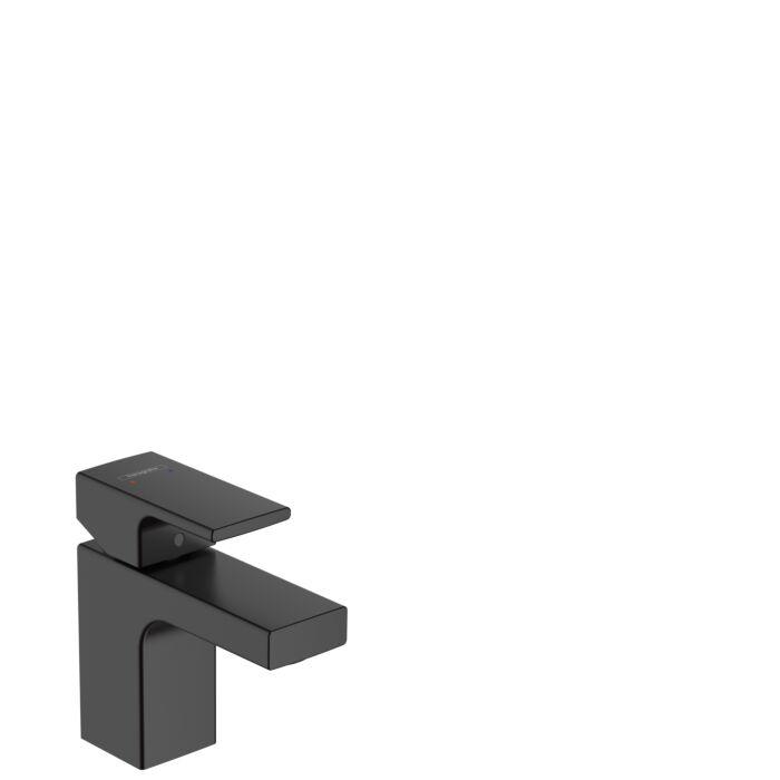 hansgrohe Vernis Shape Waschtischarmatur 71560670 mit Zugstangen-Ablaufgarnitur, mattschwarz