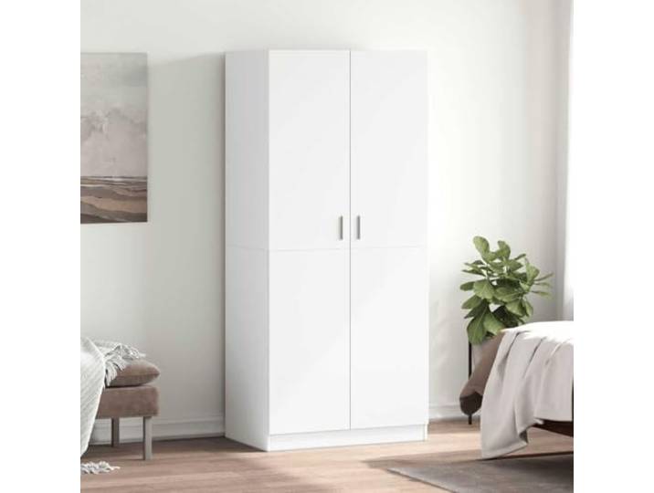 HKLGBVCR Kleiderschrank, weiß, 80 x 52 x 180 cm, Holz