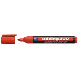 edding 300 Permanentmarker 1,5 - 3,0mm - 10 Stück (rot)