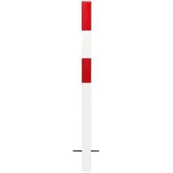 Moravia, Absperrung, MORION-Absperrpfosten 70x70 mm Verzinkt, rot-weiss lackiert, 0 Ösen