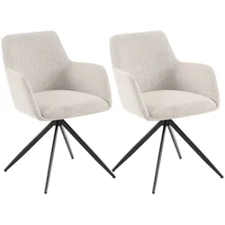 2er Set Esszimmerstuhl Olema Stoff