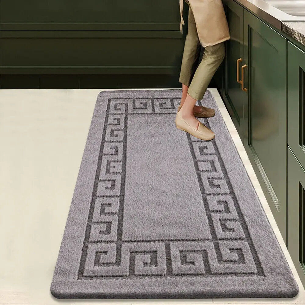 Quality & Style Geometric Area Rug Dark Grey Rectangle 80 x 150 cm