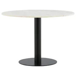 Esstisch Estelle Ø ca. 106 cm Marmor/Schwarz