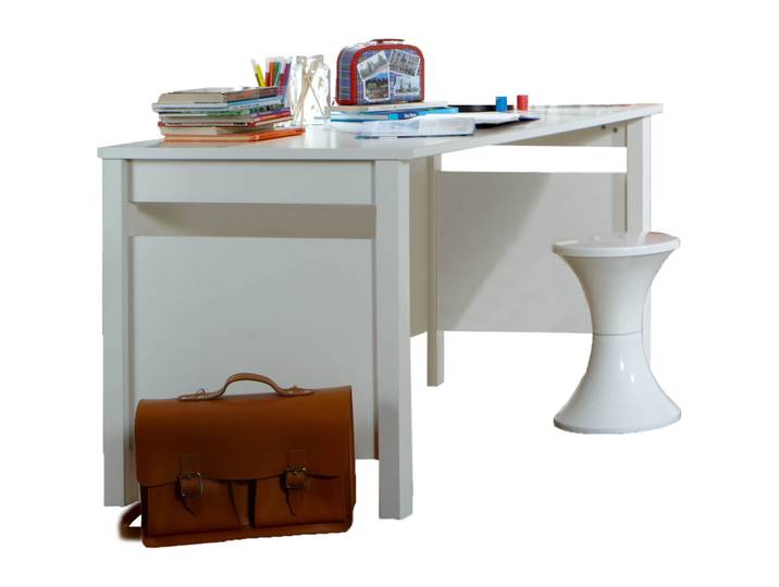 Schreibtisch Birgit Dekor weiss Holzwerkstoff B 140 T 70 cm