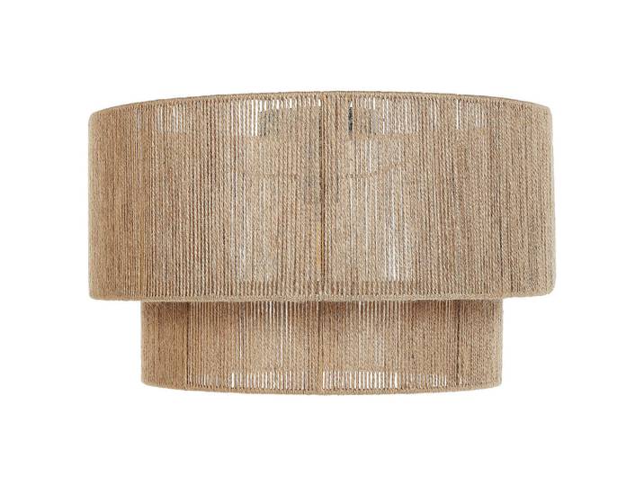 Beliani Deckenleuchte Natürlich Doring, Naturfarben, Schwarz, Vintage, Rund, E27, 45x26x45 cm, Lampen & Leuchten, Innenbeleuchtung, Deckenleuchten, Deckenleuchten