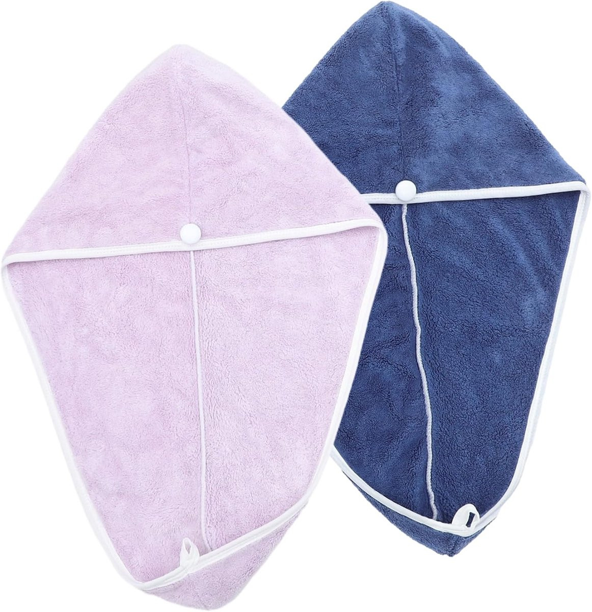 Microvezel Haar Turban Handdoek voor Snel Haar Drogen - Blauw Paars - 63 x 28 cm