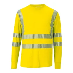 Warnschutz Longsleeve-Shirt "REFLECTIQ" UV-Schutz - M - warngelb