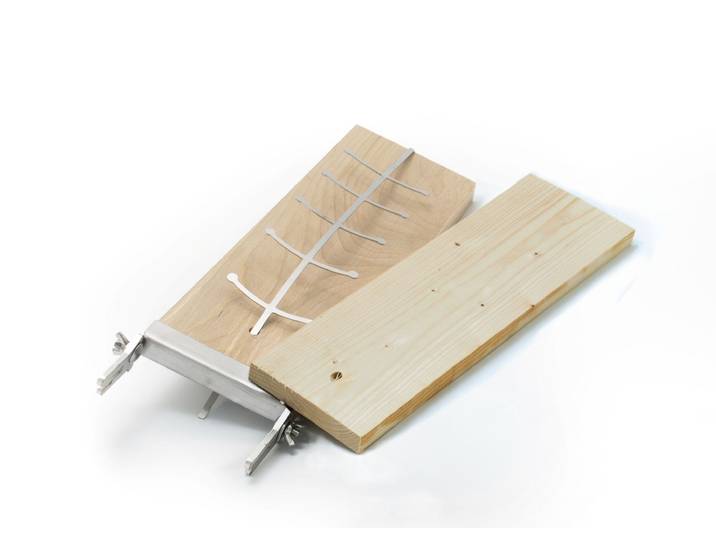 Grillguthalter BUSCHBECK Flammlachsbrett-Set , beige (natur), B:16cm H:6cm T:68cm, Edelstahl, Massivholz, Backbleche, Grillguthalter