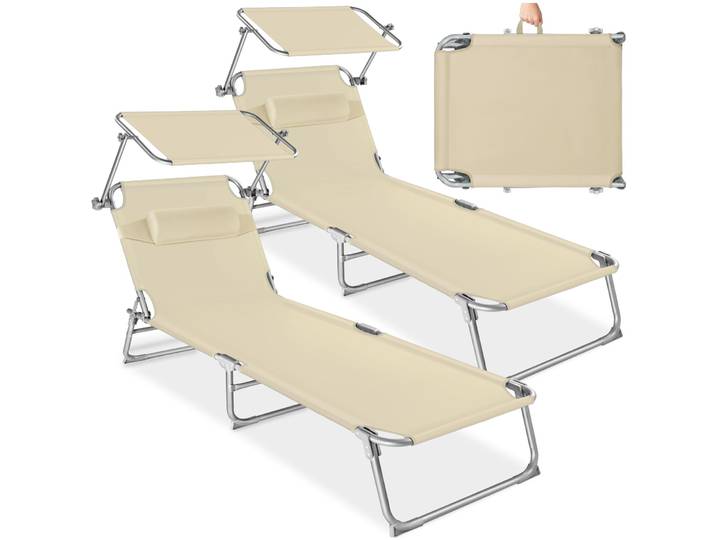 Lot de 2 transats CHLOE - beige