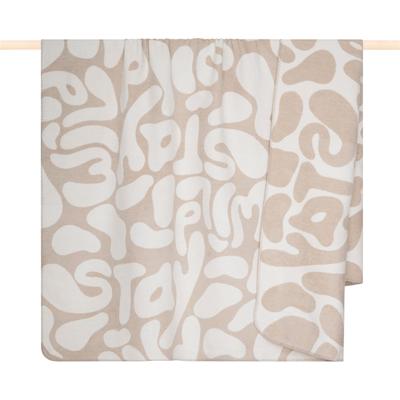 Wohndecke PAD "WILD", beige (natural, sand), B:150cm L:200cm, Baumwolle, Polyacryl, Wohndecken, Wohndecke, Kraftvoller Look mit Wiedererkennungswert – die WILD-Ästhetik