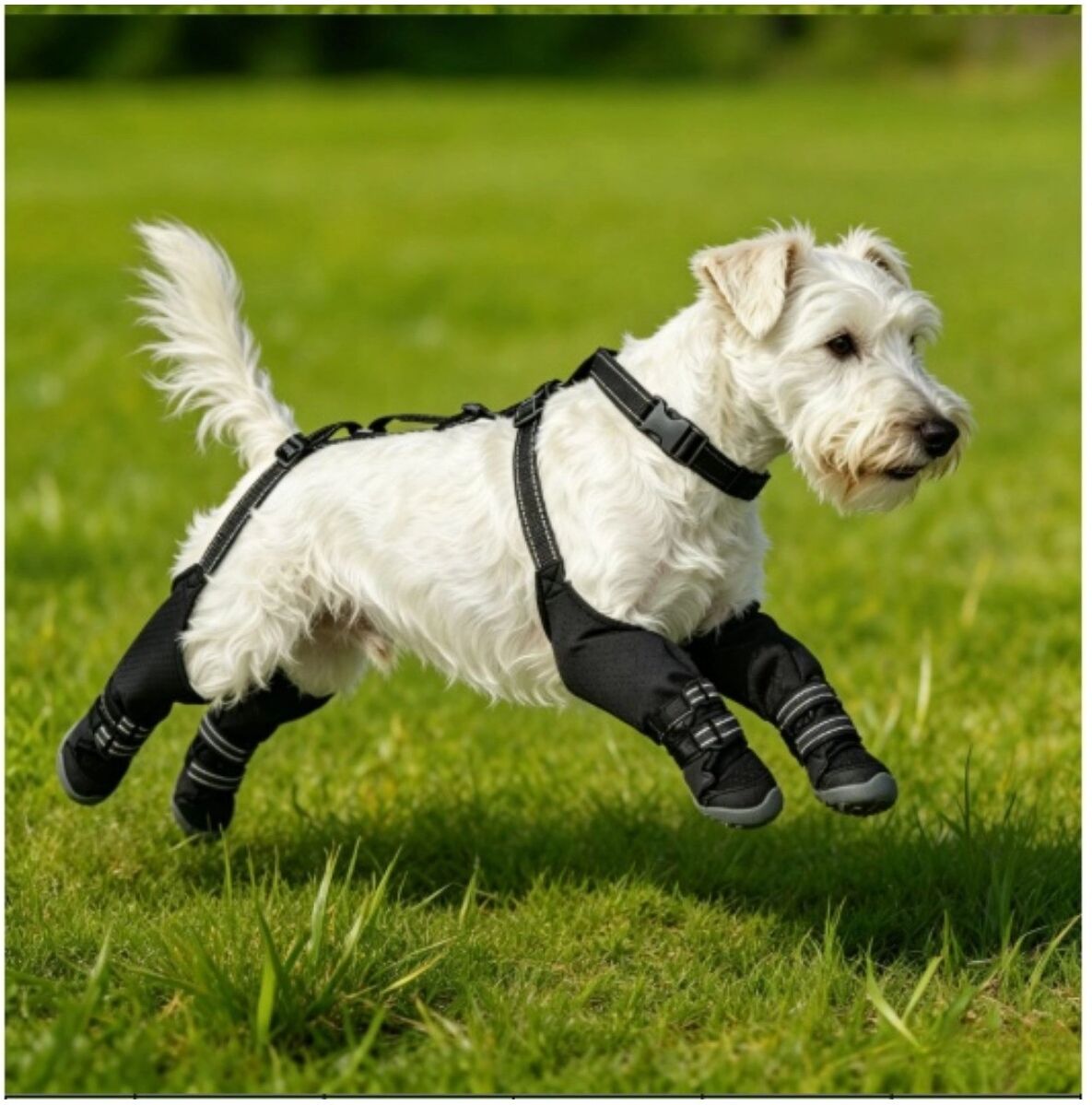INF Haustier rutschfeste Hundestiefel - Gummi Pfotenschutz Outdoor mit perforiertem A-4 atmungsaktivem Design und