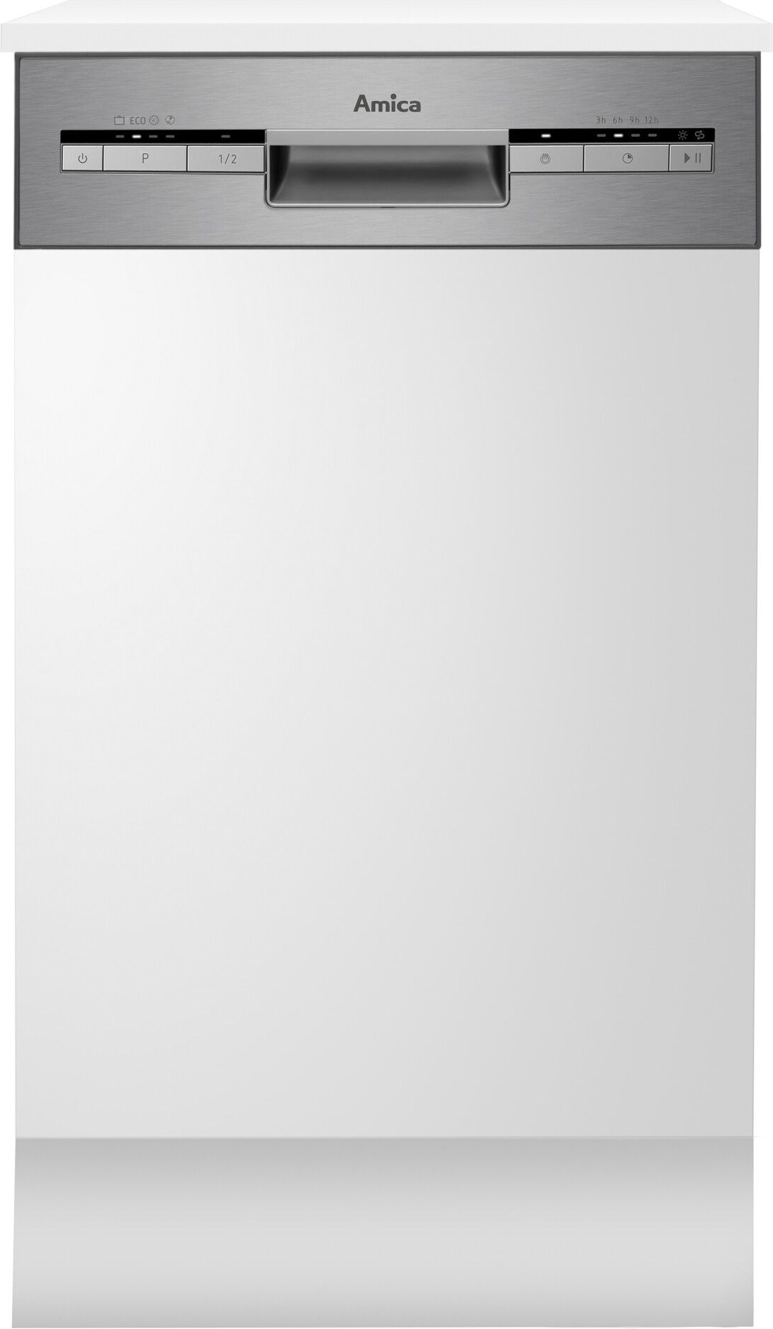 Amica EGSP 569 900 E, Halb integriert, Single (45 cm breit), Edelstahl, Tasten, 1,5 m, 1,5 m