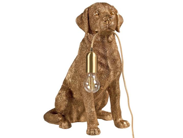 TISCHLAMPE Hund Gold Marley
