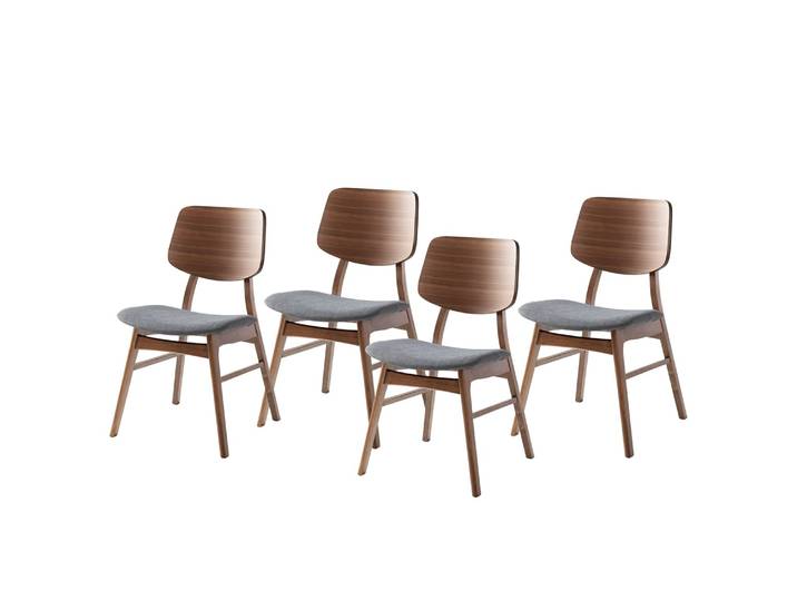 Esszimmerstuhl HAGAN 47 x 81 x 53cm Braun/Grau/Dunkelgrau 4er Set