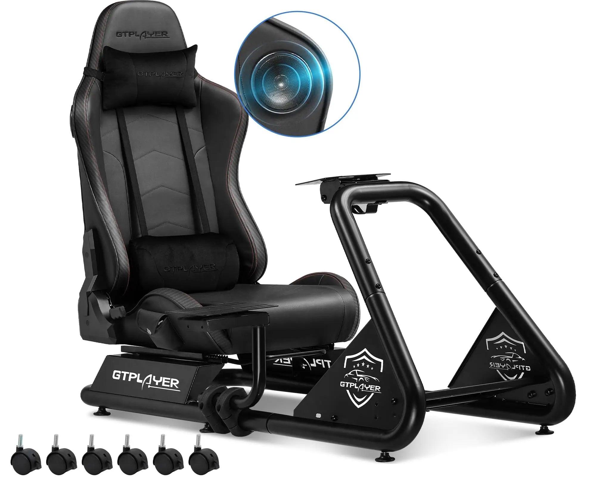 Simulationscockpit - Rennsimulator - Rennsimulator-Sitz - Gaming-Cockpit - Simulator-Stativ