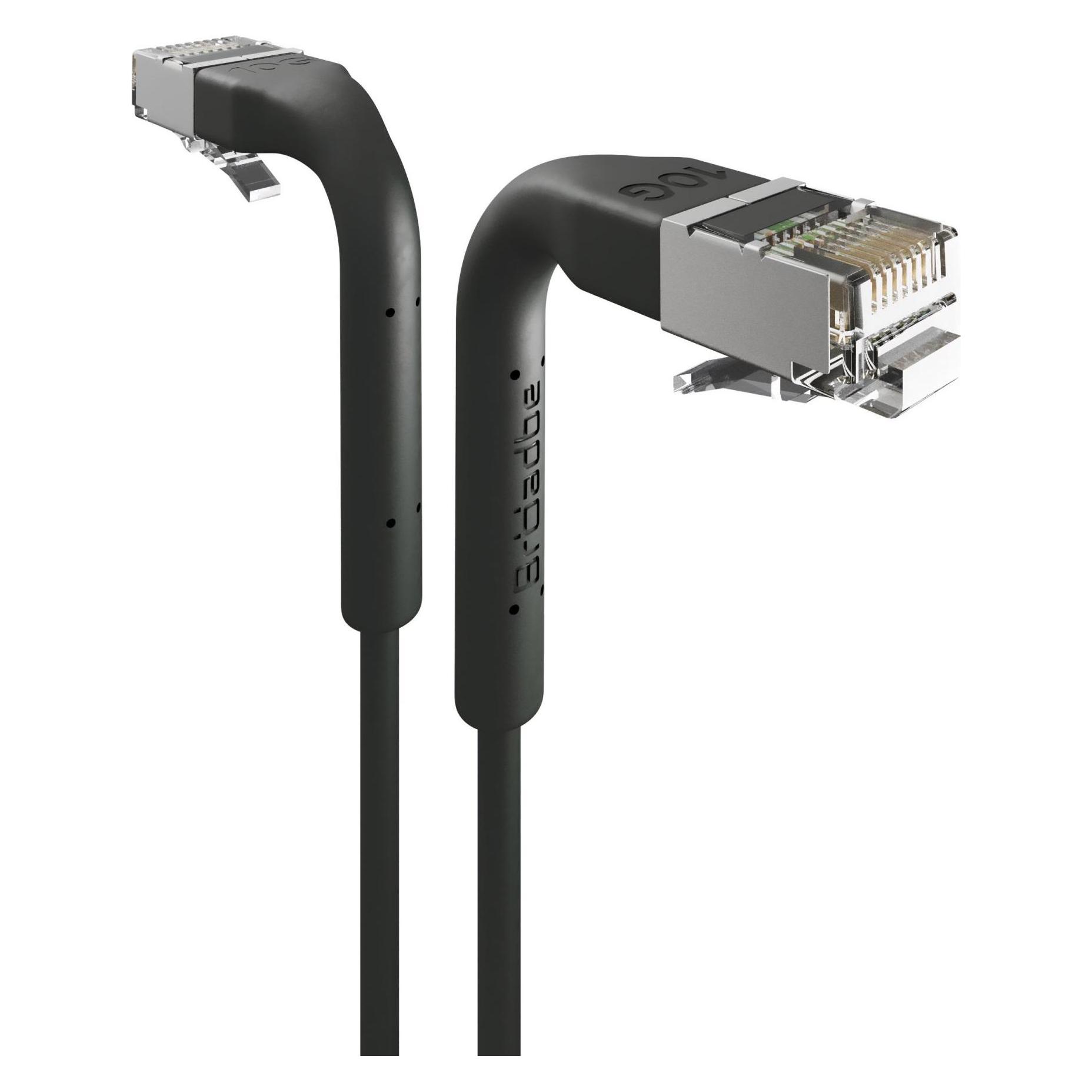 Broadbe Slim Patch Cable 10G Black 0.1m Cable-Patch-Cat6A-BK-0.1M-Slim (CAT6a, 0.10 m) (Cable-Patch-Cat6A-BK-0.1M-Slim)